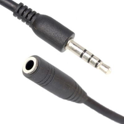 Cable de extensão de áudio estereofónico de 3,5 mm Jack TRRS masculino a 3,5 mm Jack TRRS feminino