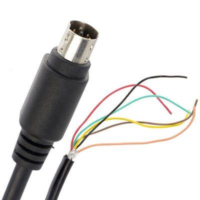 Personalização 6 7 8 PIN MINI DIN para Pigtail Open Tinned Wire Cable