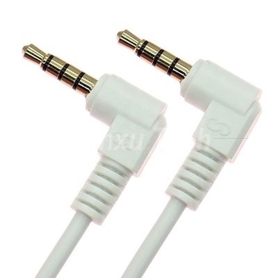 Ângulo de 90 graus Homem para Homem 3,5 mm 3 4 polos TRS TRRS Mono Microfone Áudio estéreo Jack Patch Adaptador de cabo para fones de ouvido
