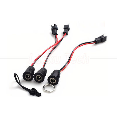 DC 022 5.5x2.1mm 5.5x2.5mm Female Socket Threaded Mount para JST SM 2 Pin Connector Cable