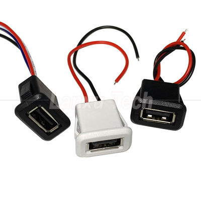 Cable de fio de 2 pines com conector USB tipo A resistente à água para brinquedo de lâmpada LED