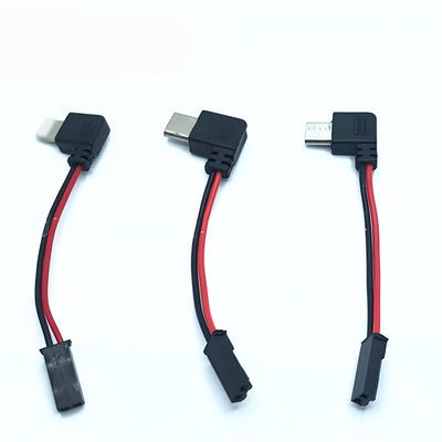 90 graus ângulo direito USB 8 pin Micro Tipo C para JST SYP cabo de conector para motociclista carregador de celular magnético