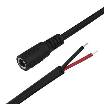 CUSTOM DC Supply Input Jack 2.1x5.5mm Conector de barril de tomada masculino-feminino para abrir cabo de alimentação DC Pigtail