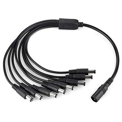 1 a 8 maneiras 1 Fêmea a 8 Homem 5.5x2.1 mm DC Power Supply Splitter Cable para CCTV Camera LED Strip