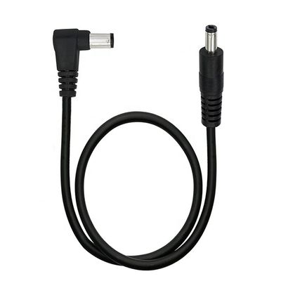 90 graus ângulo direito do macho para o macho reto 5.5x2.1mm Jack de barril DC cabo de extensão de energia