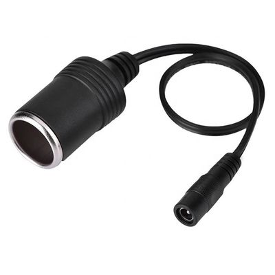 120W 12V 10A Soquete de cigarro de carro feminino para DC 5.5mm x 2.1mm cabo de adaptador de energia