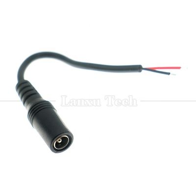 Conector de 5.5x2.1mm para abrir cabo de arame farpado para luz LED