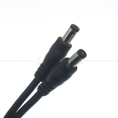 Customizado 16AWG 18 20 22 24 26 28 AWG Homem para Homem 5.5x2.1mm 5.5x2.5mm 3.5x1.35mm 12V DC Plug Power Supply Extension Cable para CCTV