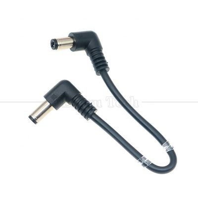 12V 24V macho a macho DC conector jack de tomada angular 5.5 * 2.1mm cabo de extensão de alimentação