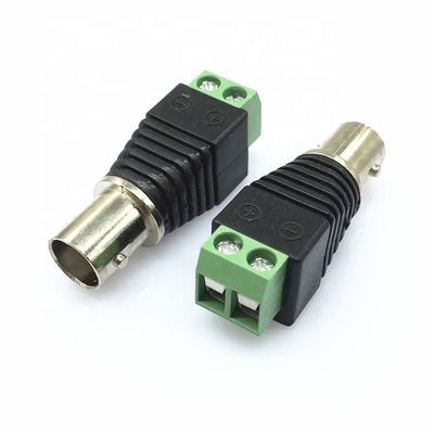 Terminal de parafuso sem solda BNC Adaptador de conector feminino-masculino para monitor de câmera de circuito fechado CCTV