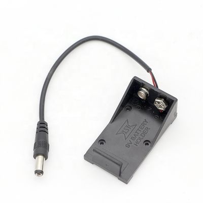 Caixa de caixa de células de 15 cm Porta bateria 9V com Jack de alimentação de corrente contínua 2.1x5.5mm