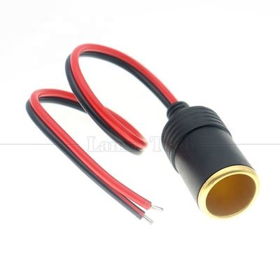 12V 24V 20A Cooper puro DC Cigarro de carro Ligador Fêmea Socket Plug Adaptador de energia cabo de extensão