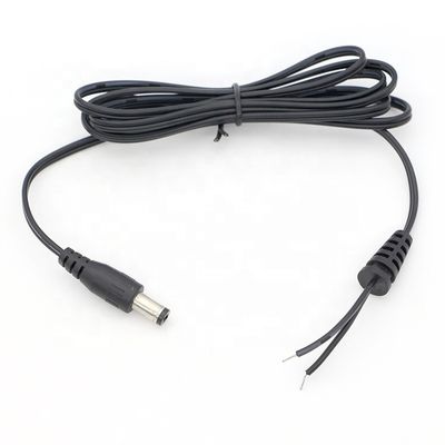 Jack de barril de corrente contínua masculino feminino de 2.1x5.5 mm para cabo de carregamento de energia de corrente contínua Pigtail