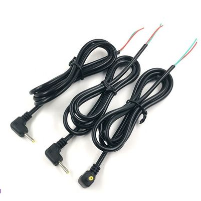 Custom 90 Graus ângulo DC Barril Jack 2.5x0.7mm para despojado Tinta Barro cabo final