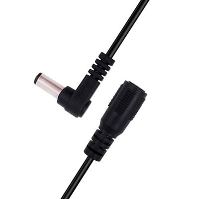 Ângulo de 90 graus Conector masculino para feminino 5.5x2.1mm Jack de barril cabo de extensão de energia DC