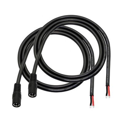 Jack de barril DC masculino feminino 2.1x5.5mm Conector de tomada para abrir cabo de carregador de energia Pigtail
