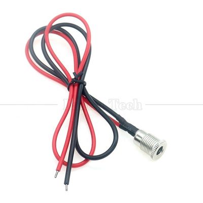 18awg 10a metal rosca fêmea soquete montagem dc099 5.5x2.1mm 5.5x2.5mm painel montagem conector trança dc power jack cabo