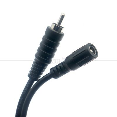 RCA Homem para DC 5.5x2.5mm 5.5x2.1mm Fêmea Plug Barrel Jack 12V DC Pedal Power Cable