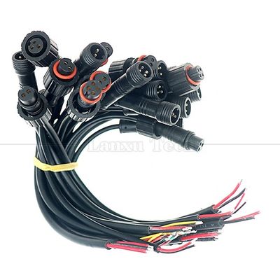 IP68 personalizado 2pin 3 4 5 6 7 8 Pin macho Fêmea M12 Conector Assembly Extensão LED cabo à prova d'água