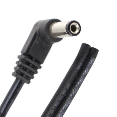 90 graus ângulo direito DC Barril Jack 2.1x5.5mm macho fêmea para o final livre Pigtail aberto cabo de alimentação DC