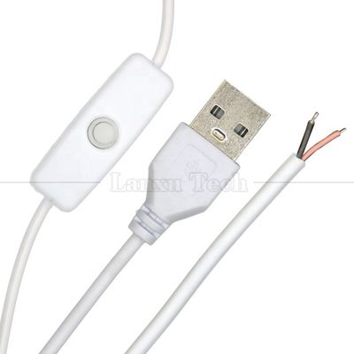 DIY 1m Controlador de ligação e desligação Comboio de comutação USB de fio aberto para lâmpada de tira de luz LED