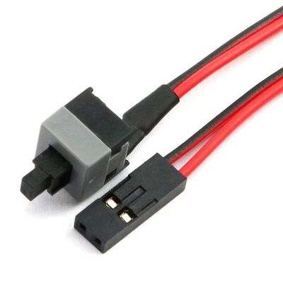 2 pin SW PC Case placa-mãe Swith on off Computer Reset Power ATX cabo