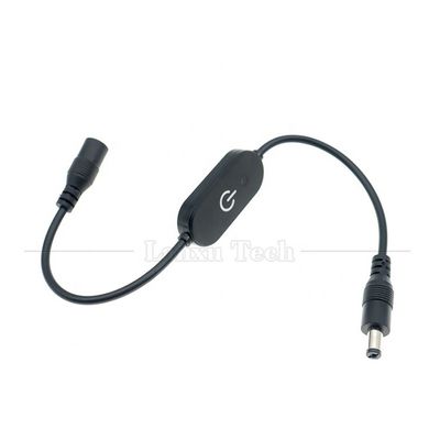12V Homem para Mulher 5.5x2.1 Barril Jack DC Power Led Dimmer Switch Cable para luz LED