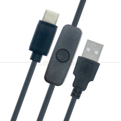 5V USB A macho para tipo C USB Switch Power ON OFF cabo para Raspberry Pi LED Strip