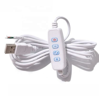 5V LED USB ON OFF Switch Cable Dimmer para lâmpada