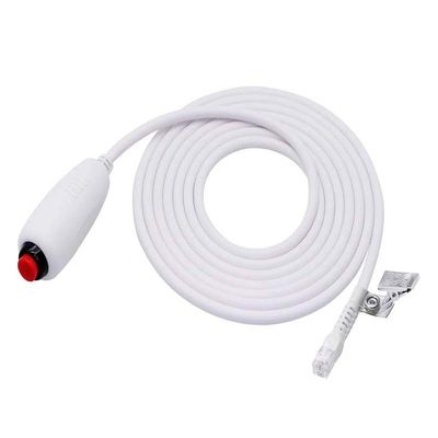 Customizado RJ11 6Pin 4Core Single Button Hand Grip Cable de chamada de enfermagem com clip para estação de enfermagem