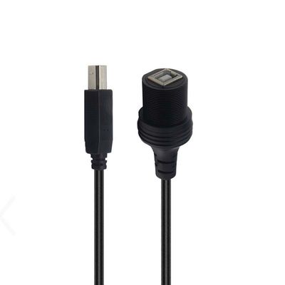 USB B 2.0/3.0 Cabo de extensão à prova d'água do homem para a mulher com painel de montagem para impressora Automóvel caminhão barco computador de motocicleta