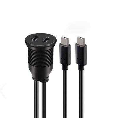 Customize Dual Tipo C Homem para Mulher Cable de Extensão Impermeável Com Painel de Montar Flush Para Carro Caminhão Barco Computador de Motocicleta