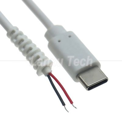 Personalização USB Tipo C Macho Fêmea a Barro Fio Pigtail Cabo de Carregador de Fim com Alivio de Tensião