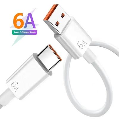 Carregamento Super Rápido 6A Tipo C Cable de carregador de dados USB para telemóvel