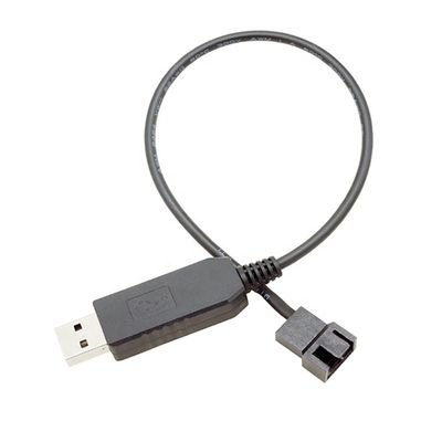 USB 5V a 12V Voltagem Step Up 3 Pin e 4 Pin PC Adaptador de energia do ventilador cabo