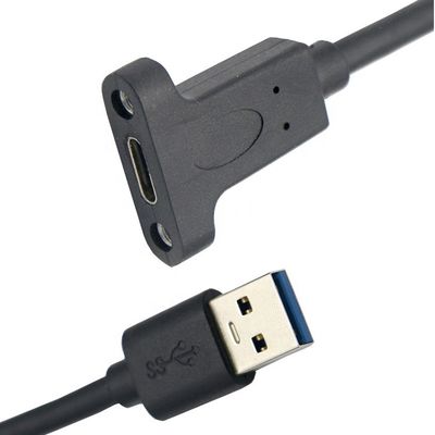 Cable de extensão de montagem de painel de tipo C 3.1 de tipo USB 3.0 A masculino para USB 3.1 feminino