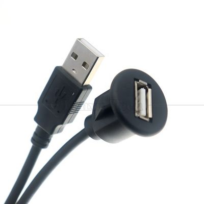 Car Audio Stereo Dashboard Machado para Fêmea Flush Panel Mount USB 2.0 Tipo A cabo de extensão