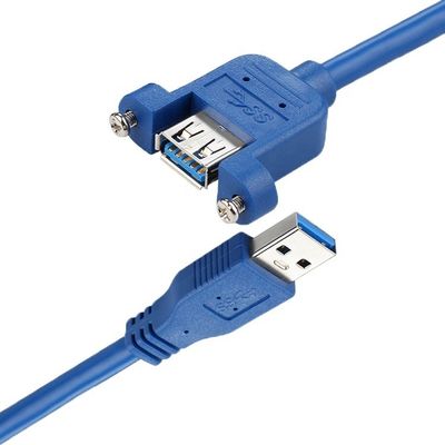 Dados de alta velocidade 5Gbps USB 3.0 Tipo A Macho para montador de painel feminino USB 3.0 cabo de extensão