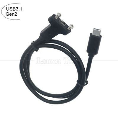 USB3.1 Gen2 10Gbps parafusado USB tipo C de macho para fêmea