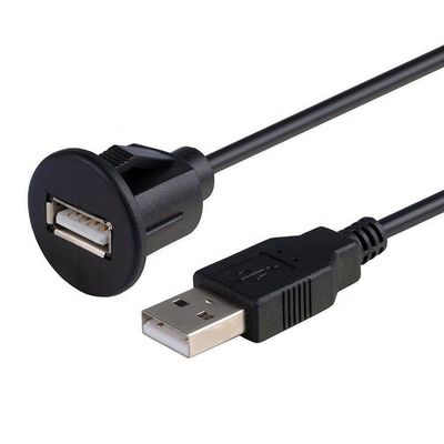 CUSTOM 1M Car Dashboard Flush USB A macho para USB um cabo de montagem de painel feminino
