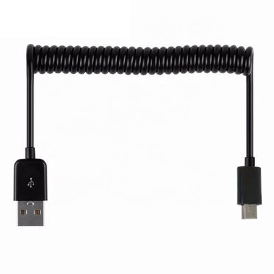OEM 1M 2M Carregamento de dados espiral USB em espiral para MINI USB Cable