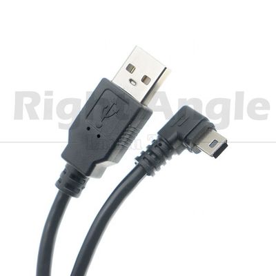Personalizado 1m 2m 3m 90 graus para cima para baixo ângulo direito esquerdo carregamento de dados USB A macho para mini cabo de extensão USB de 5 pin para câmera