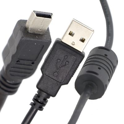 1.5m USB A para Mini B 5PIN USB 2.0 Cable OTG de carregamento de dados com Ferrite