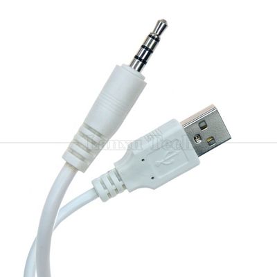 Carregamento de dados personalizado USB de macho para Aux 4 polos 3.5mm Jack de áudio Adaptador de cabo para fones de ouvido de alto-falante