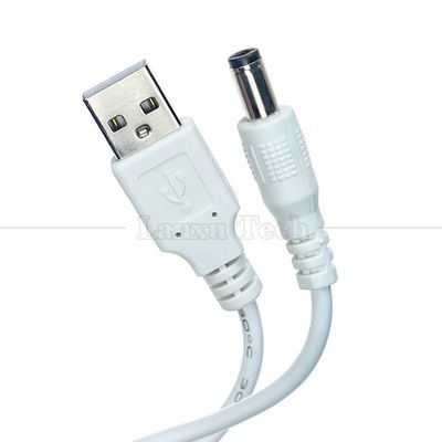 USB A macho a 2.1x5.5mm DC Jack de barril conector cabo de carregamento de energia para alto-falante do roteador