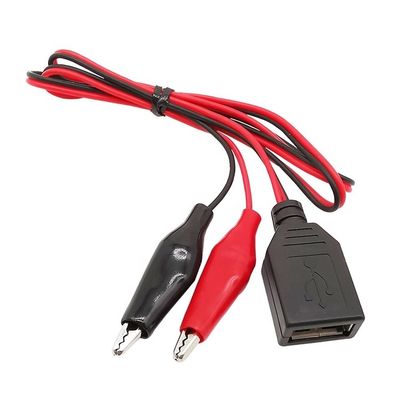 Crocodile Clamps Alligator Clip para USB A Fêmea Test Wire Adaptador Cable
