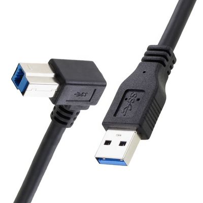 Alta velocidade 5Gbps 90 graus ângulo direito USB 3.0 A macho para USB tipo B cabo para impressora Epson HP