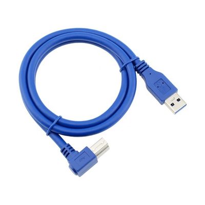 Alta velocidade 5Gbps 90 graus ângulo direito USB 3.0 A macho para USB B tipo impressor cabo para Epson HP