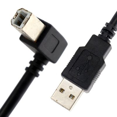 Custom 1M 1.5M 3M 90 graus ângulo direito USB 2.0 cabeceira de impressora cabo de extensão de energia para Epson HP