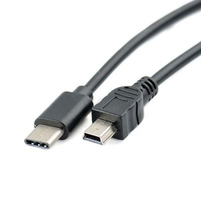 Carregamento de dados USB Tipo C para Mini B 5 pin USB OTG Cable para câmera